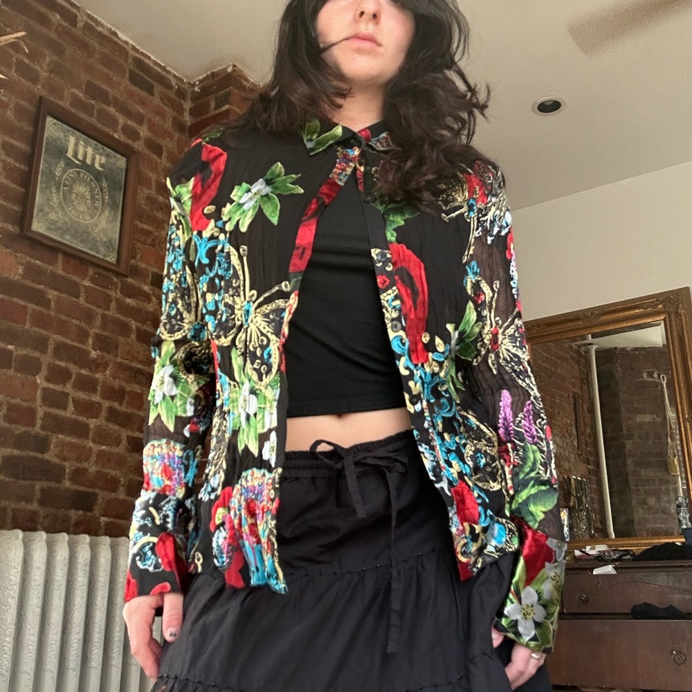 Floral Multicolor Women's Jacket